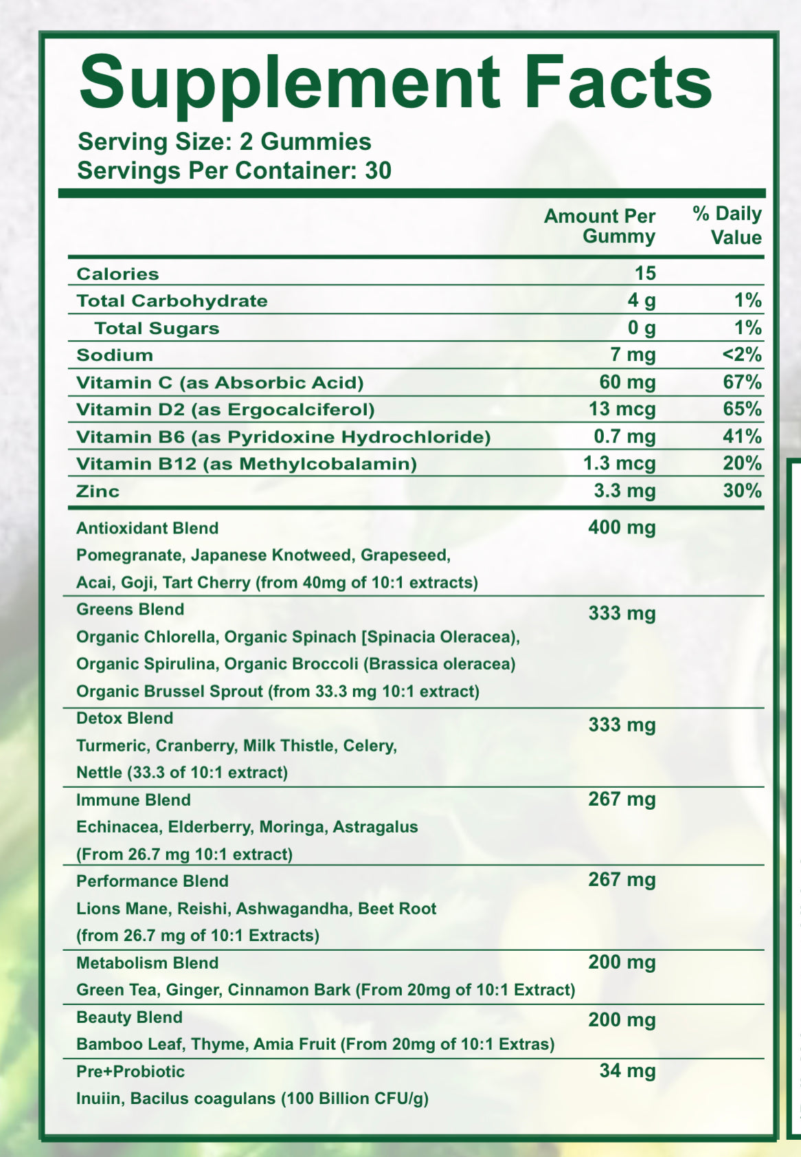 Super Foods & Booty Boost Combo